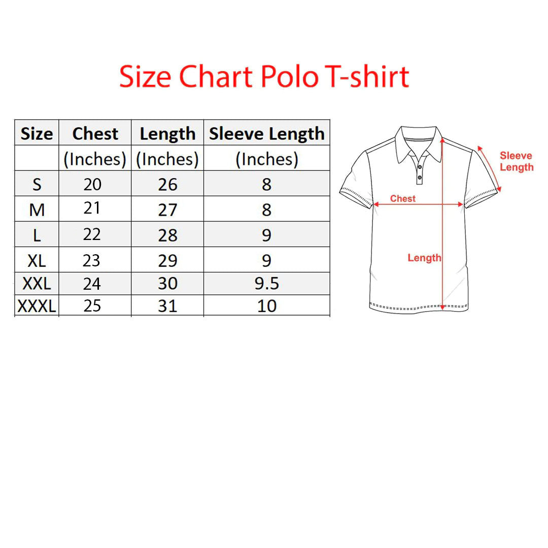LC Shoulder Panel Contrast Sleeves Navy/Red Polo T-Shirt